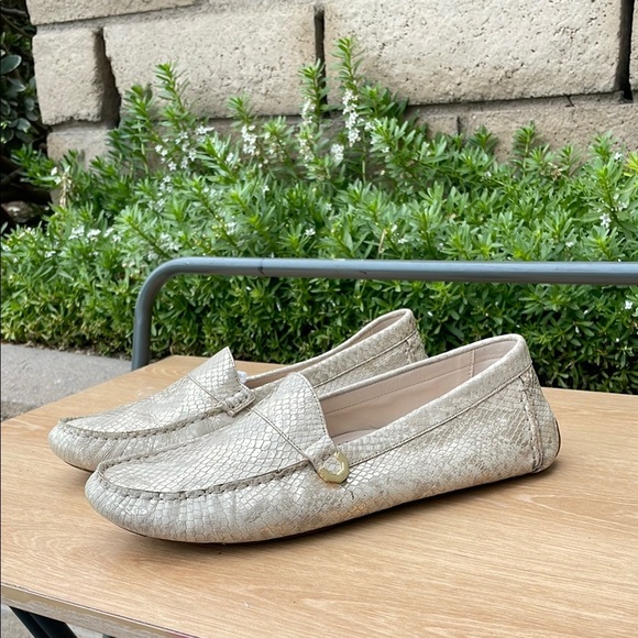 Cole Haan Snakeskin Embossed Loafers Size 9.5 - Picture 1 of 11